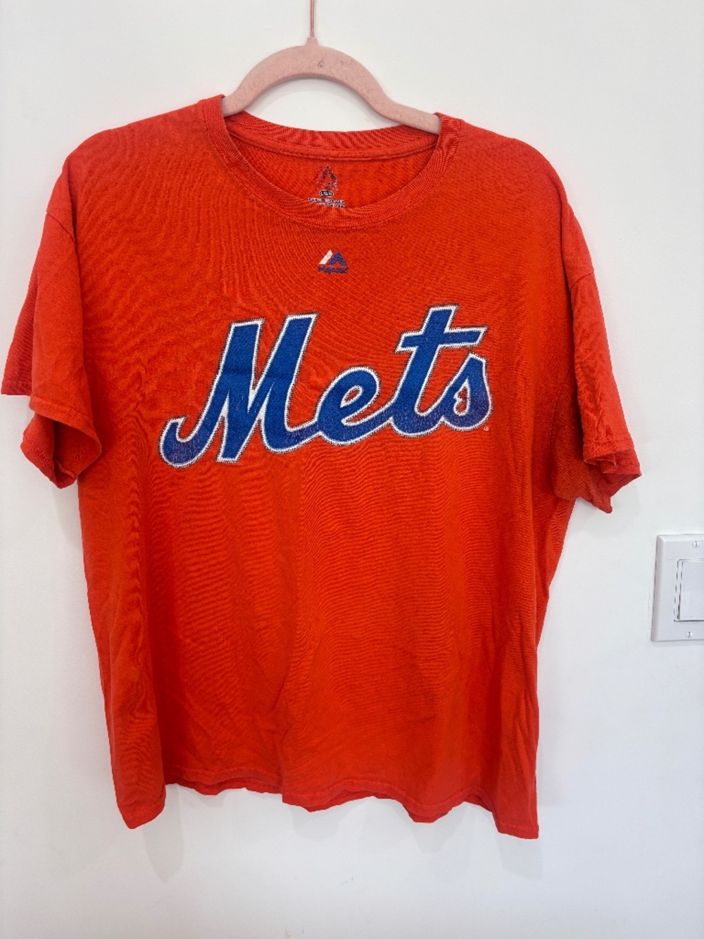 Vintage Majestic NY Mets David Wright #5 Orange MLB T-Shirt Men’s Large